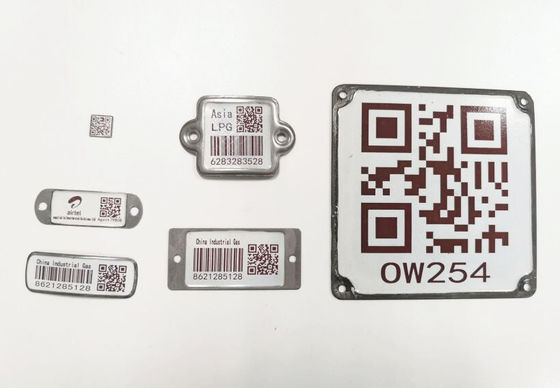LPG Cylinder Barcode Tracking QR Asset Tags مقاومة الأشعة فوق البنفسجية