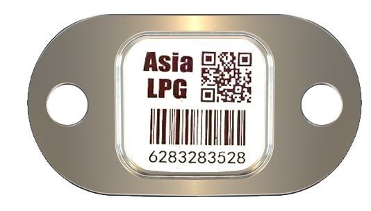 علامة الباركود LPG Cylinder Tracking Scartch Resistance 12mm * 12mm