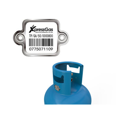 LPG Cylinder Bar Code Label الرقمية المسافة البادئة مسح انحناء المضادة للأشعة فوق البنفسجية Ex- برهان