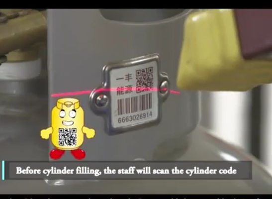 Cylinder Bar Code Label مقاومة درجات الحرارة العالية 1900F لإدارة أسطوانات غاز البترول المسال
