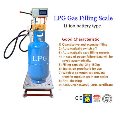 ATEX LPG Cylinder Filling Scale Division 50G مع بطارية Li Ion