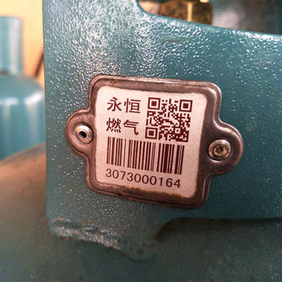 Qr Code Welding Joint اسطوانة غاز الباركود مقاومة الزيت للحرارة