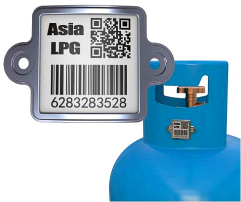 LPG Gas Metal Ceramic Qr Code Asset Tracking مع قاعدة بيانات لاسلكية