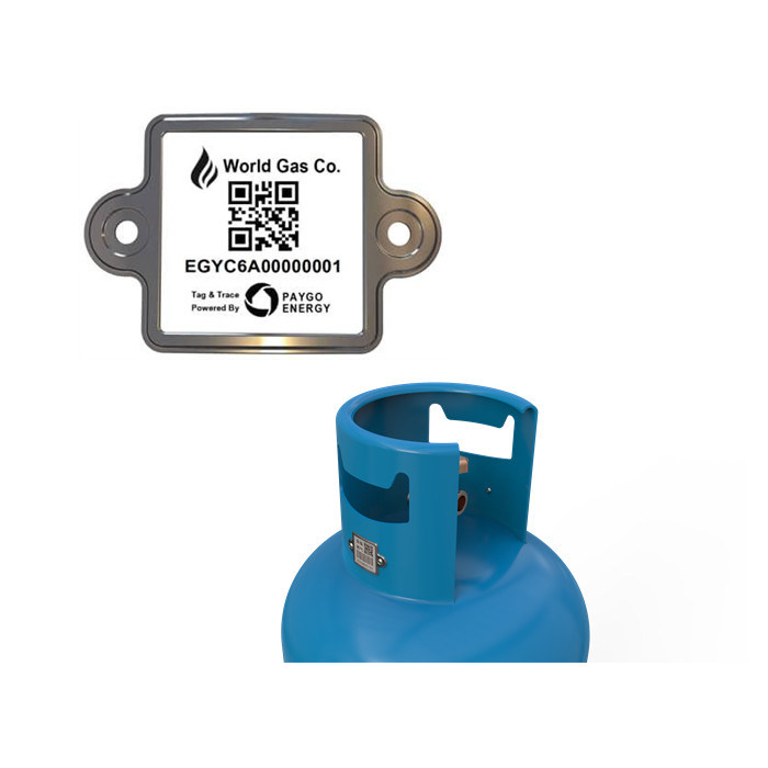 LPG Cylinder Barcode دائم في الهواء الطلق لمدة 20 عامًا مسح ضوئي ببساطة بواسطة PDA أو الهاتف المحمول
